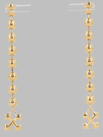 Off-White Women's Orecchini Pendenti Arrow Ball Gold