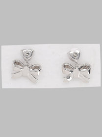 self-portrait Women's Orecchini Pendenti Con Fiocco Cristalli Silver