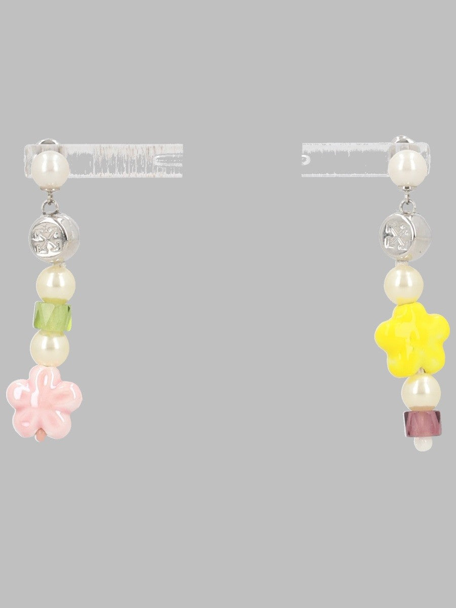 Off-White Women's Orecchini Pendenti Con Perline Silver