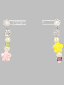 Off-White Women's Orecchini Pendenti Con Perline Silver