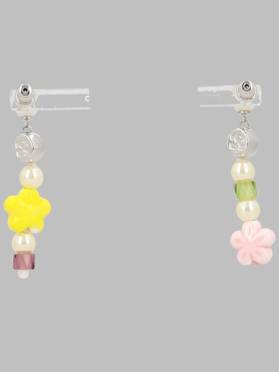 Off-White Women's Orecchini Pendenti Con Perline Silver