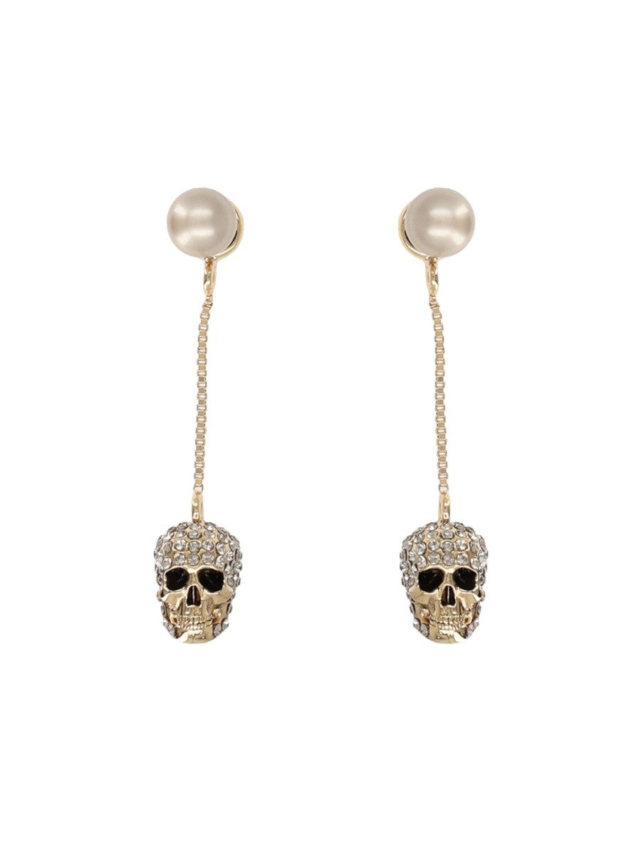 Alexander McQueen Women's Orecchini Pendenti Skull Gold