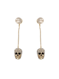 Alexander McQueen Women's Orecchini Pendenti Skull Gold