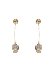 Alexander McQueen Women's Orecchini Pendenti Skull Gold