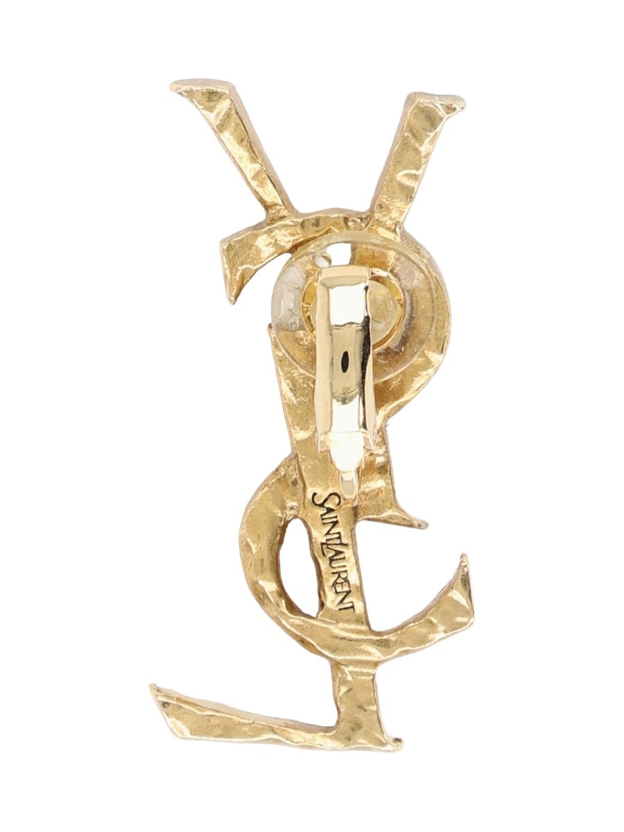 Saint Laurent Women's Orecchino Cassandre in Metallo Gold