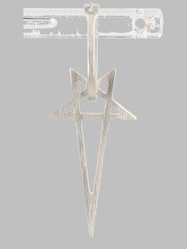 Rick Owens Unisex Orecchino Pentagram Silver