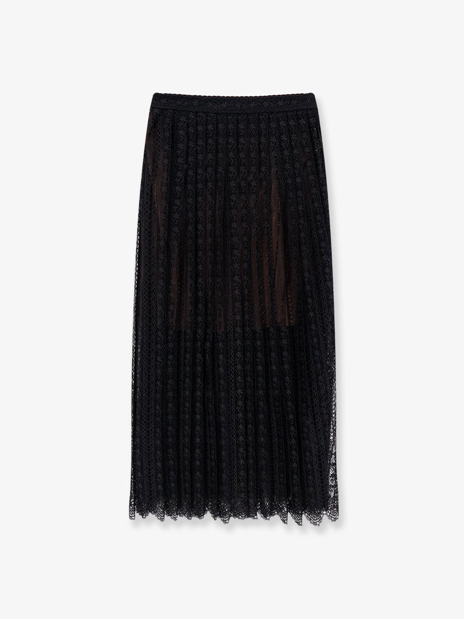 self-portrait Women's Organdis and Lace Skirt Black self-portrait