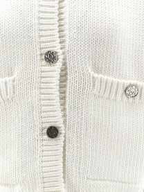 Toteme Women's Organic Cotton Cardigan White