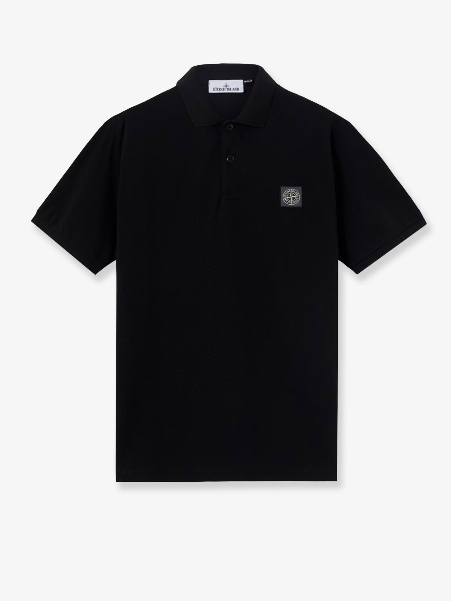 Stone Island Men's Organic Cotton Polo Shirt Black
