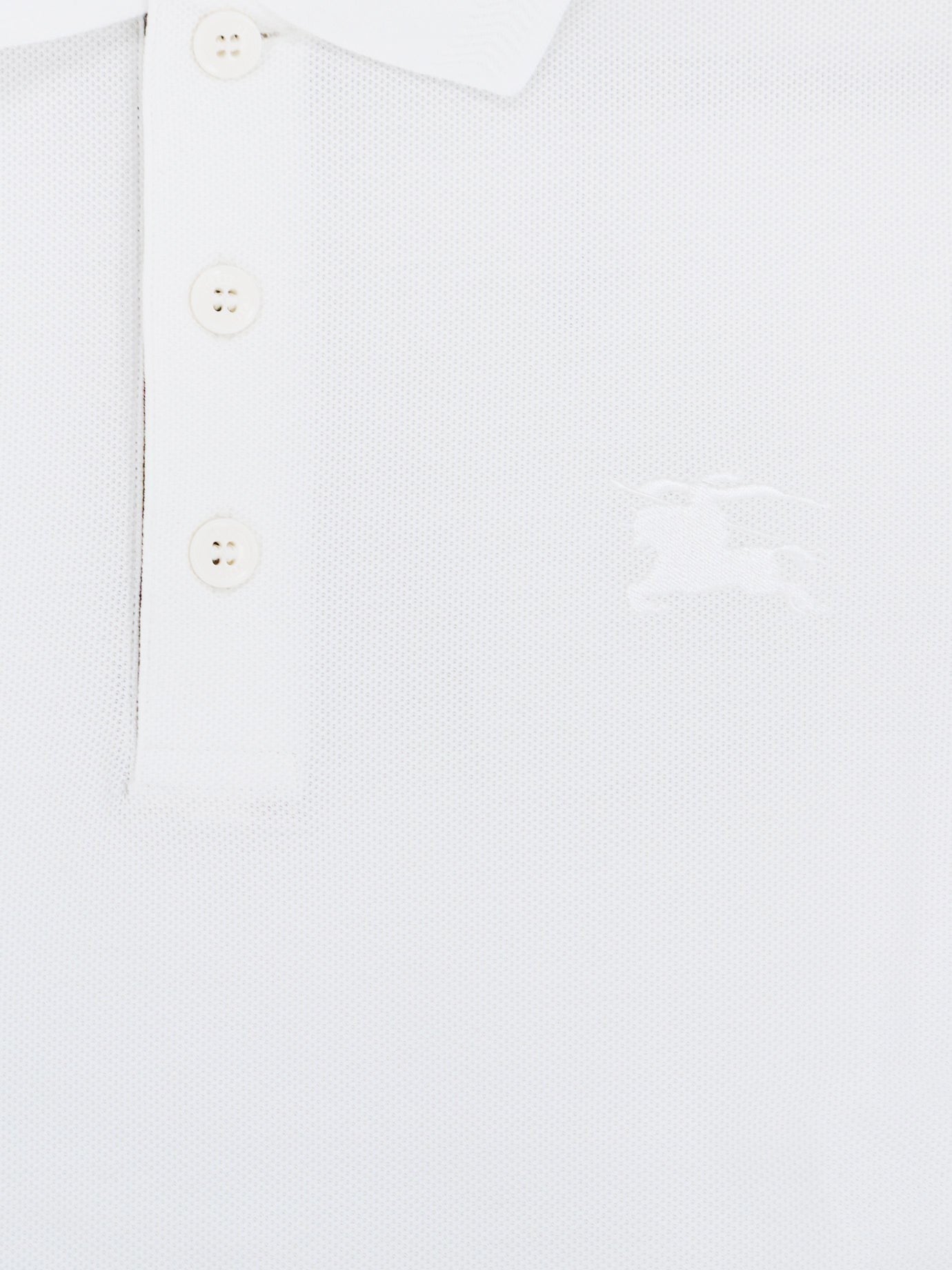 Burberry Men's Organic Cotton Polo Shirt White