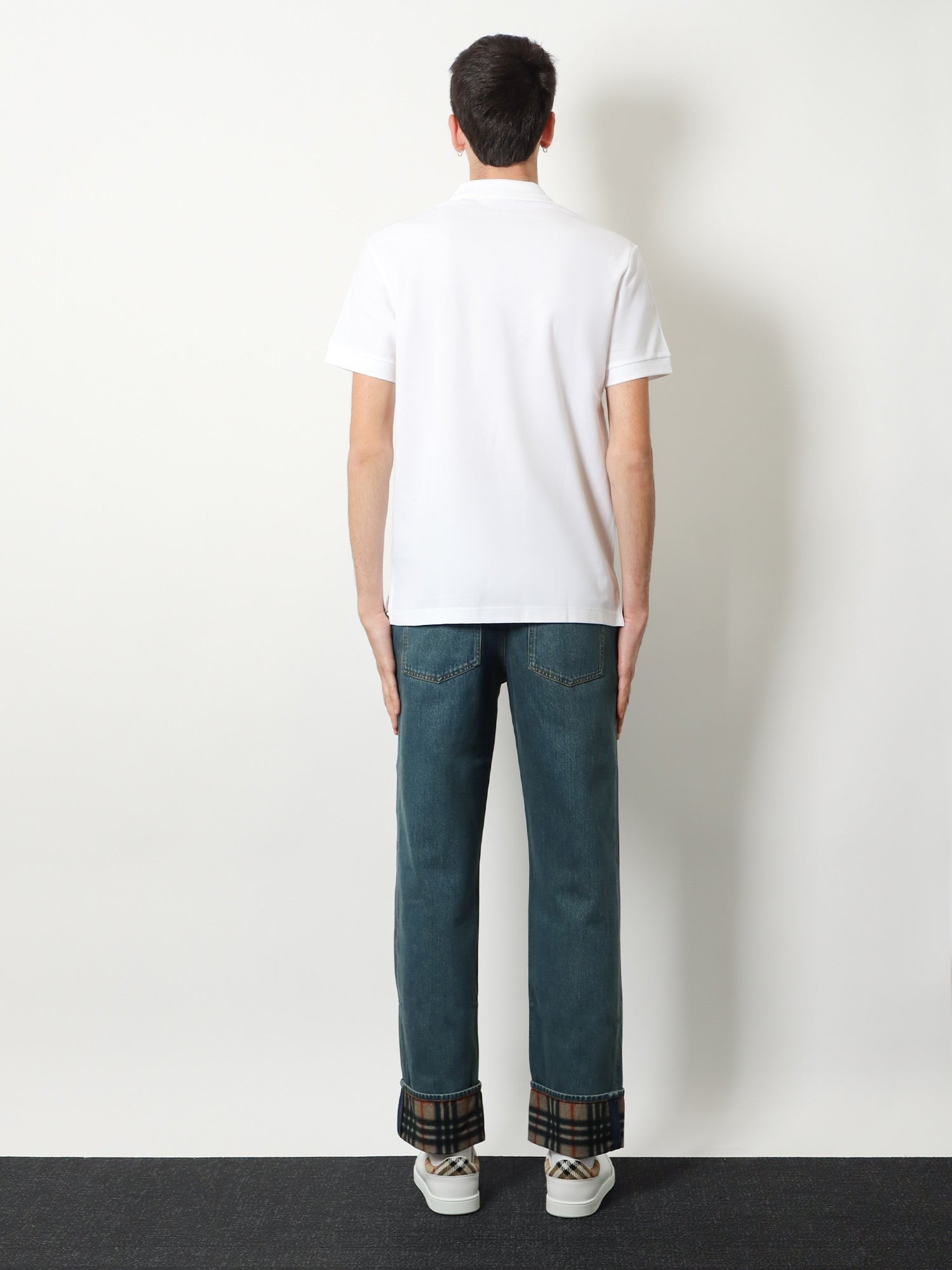 Burberry Men's Organic Cotton Polo Shirt White