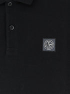 Stone Island Men's Organic Cotton Polo Shirt Black, view 3