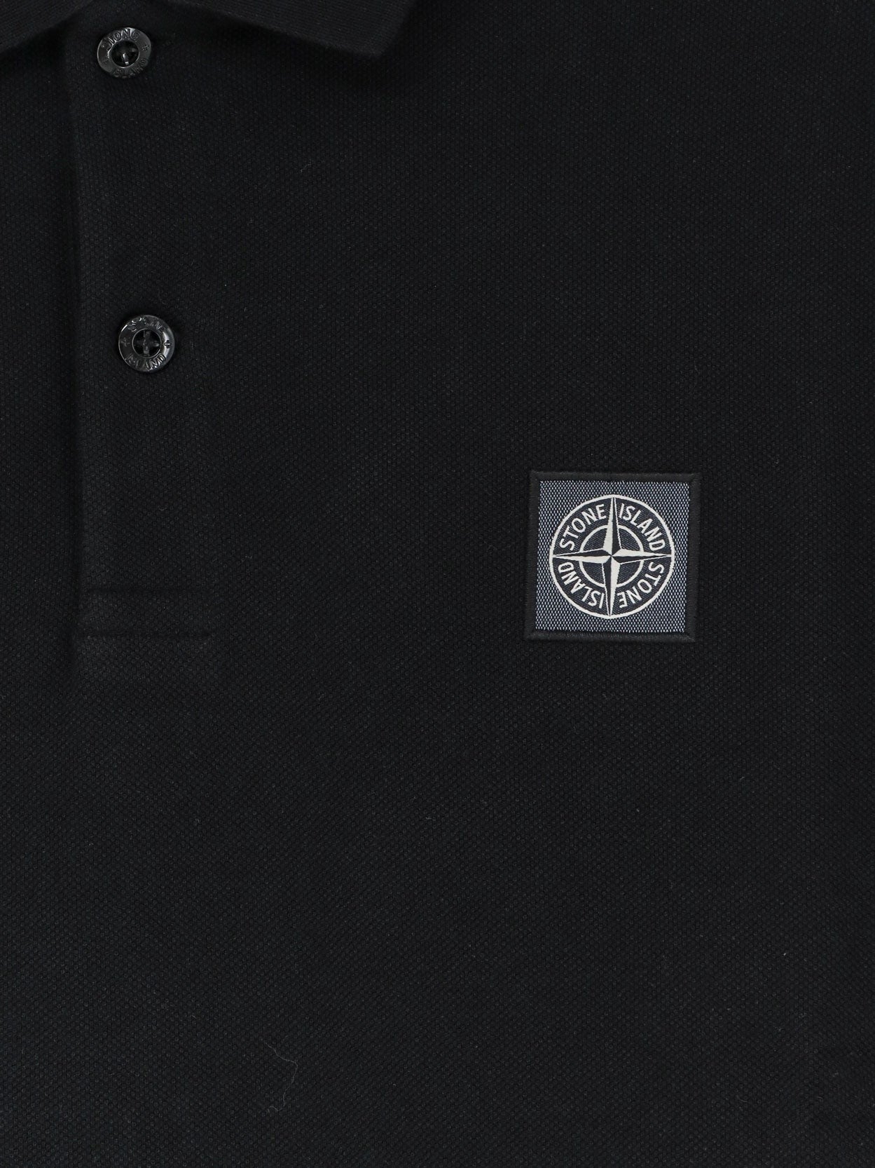 Stone Island Men's Organic Cotton Polo Shirt Black