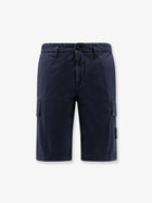 Stone Island Men's Organic Cotton Stretch Shorts Blue