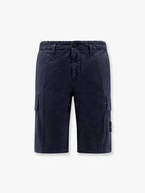 Stone Island Men's Organic Cotton Stretch Shorts Blue
