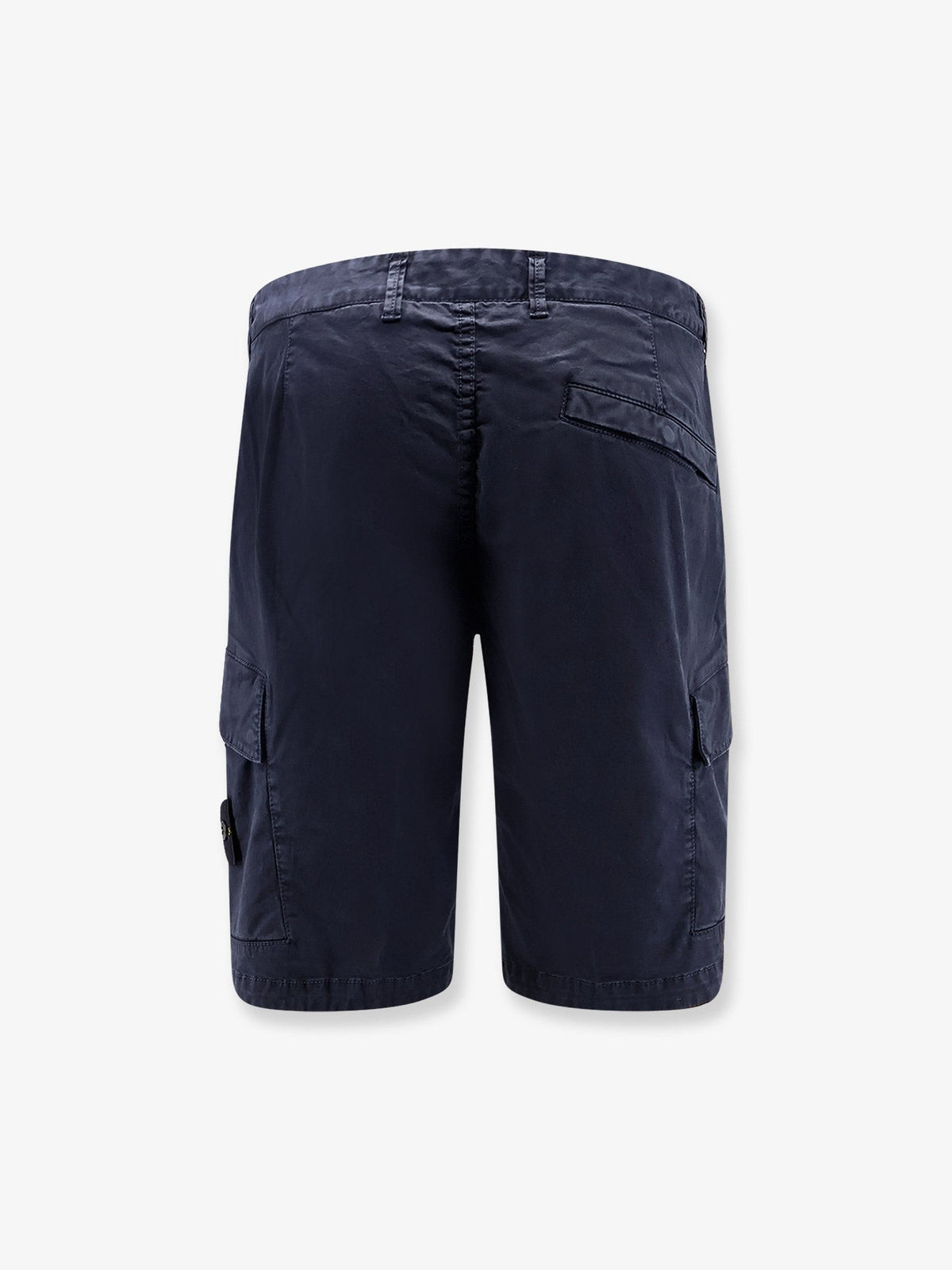 Stone Island Men's Organic Cotton Stretch Shorts Blue, view 2