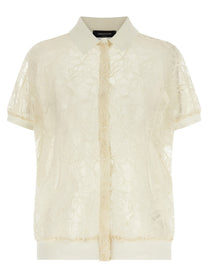 Fabiana Filippi Organza Lace Cardigan Beige
