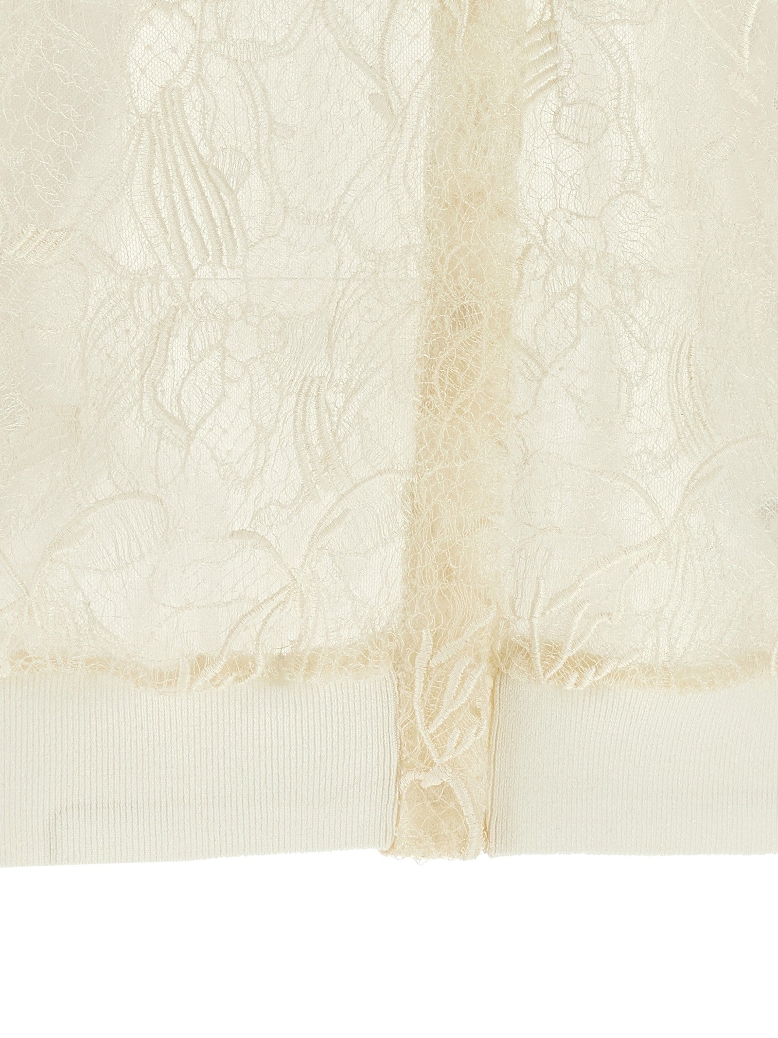 Fabiana Filippi Organza Lace Cardigan Beige