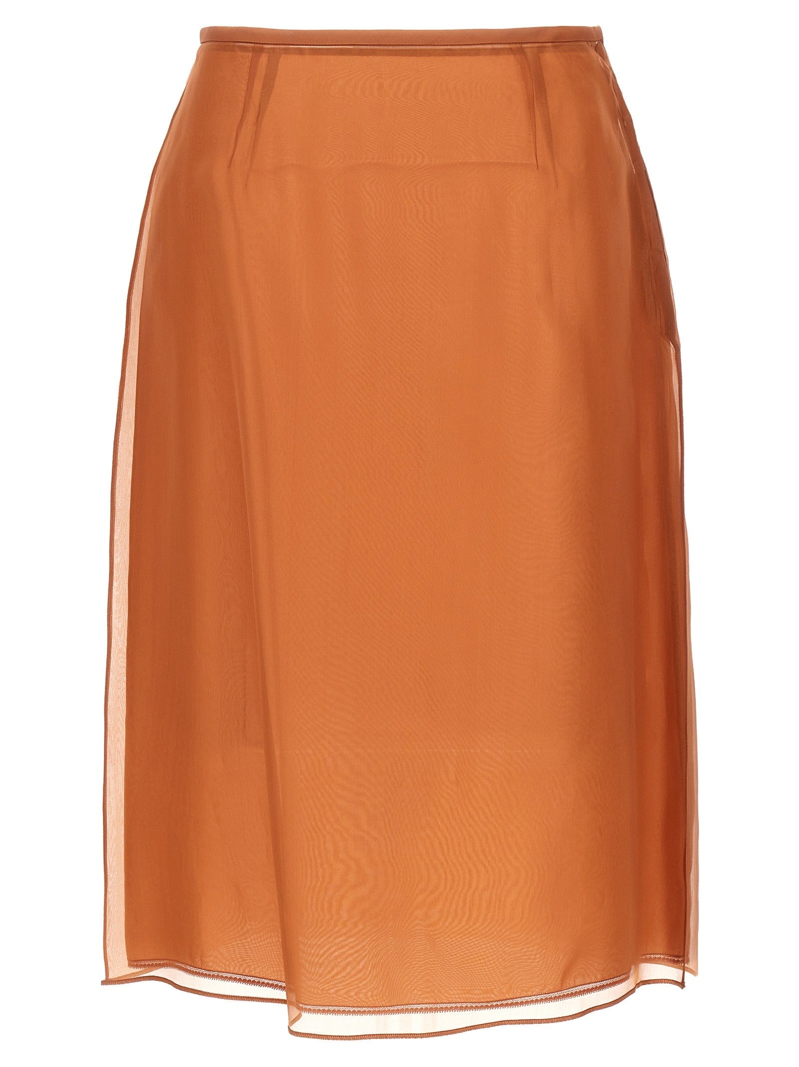 Prada Organza Skirt Brown