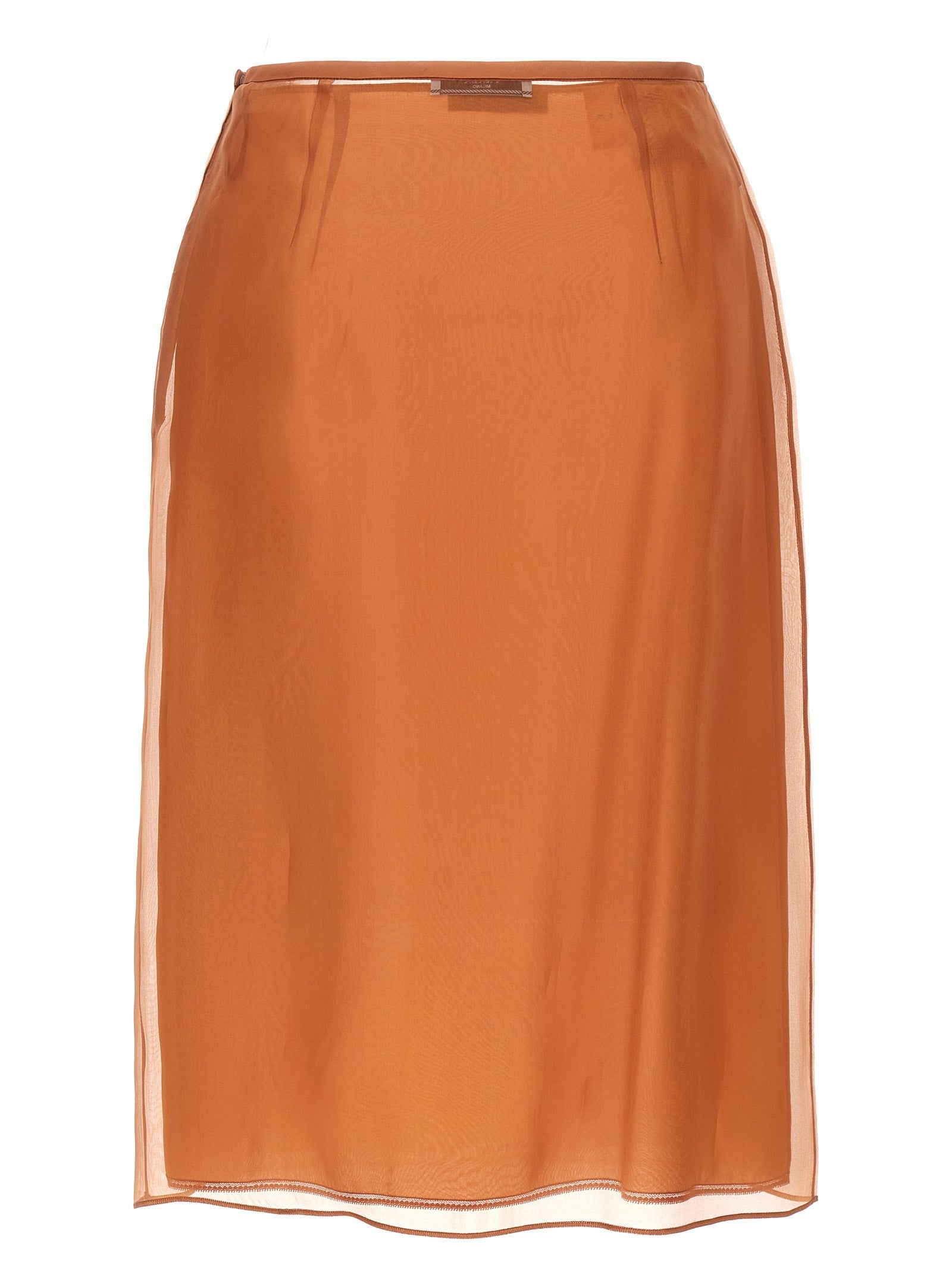 Prada Organza Skirt Brown