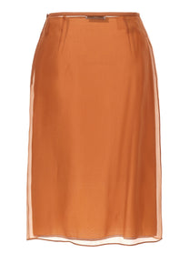 Prada Organza Skirt Brown