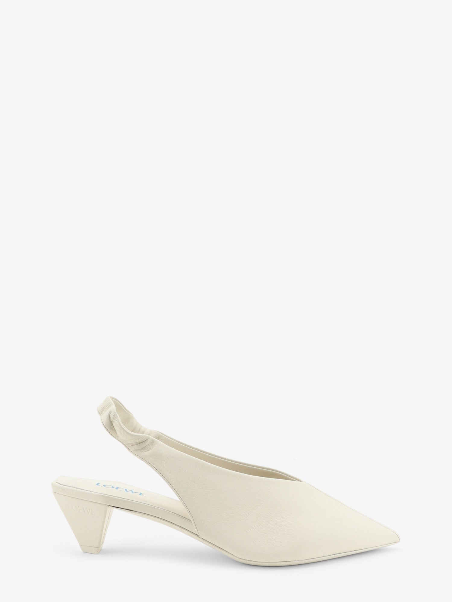 Loewe Women's Origami Cubic Leather Slingback White
