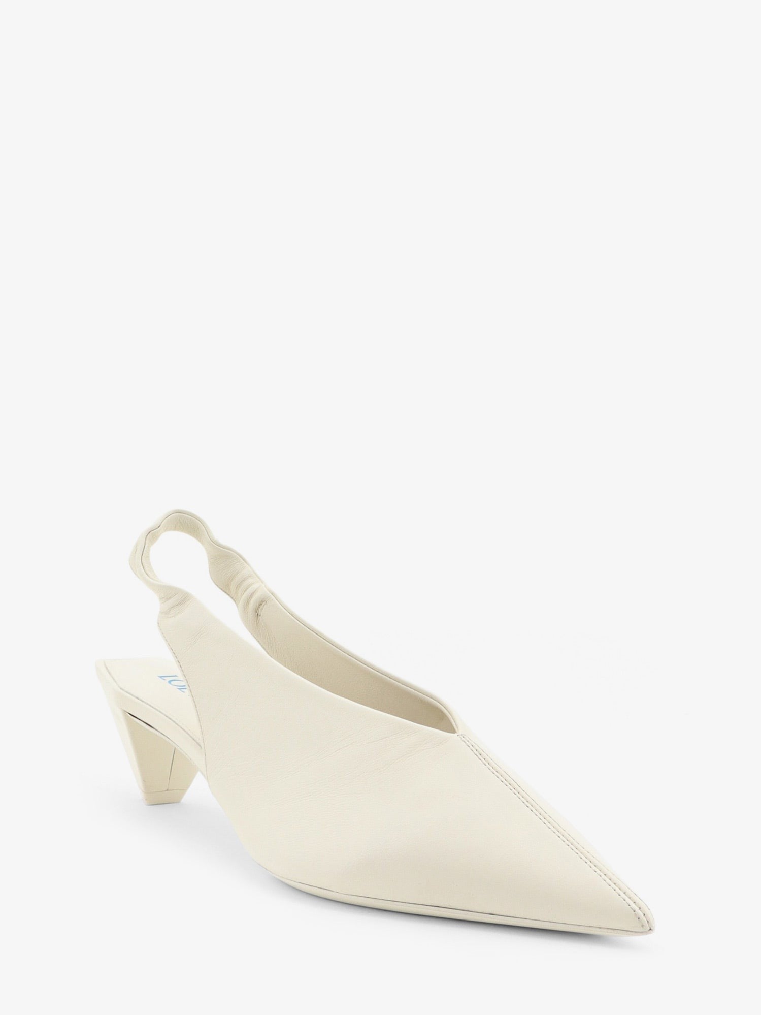 Loewe Women's Origami Cubic Leather Slingback White