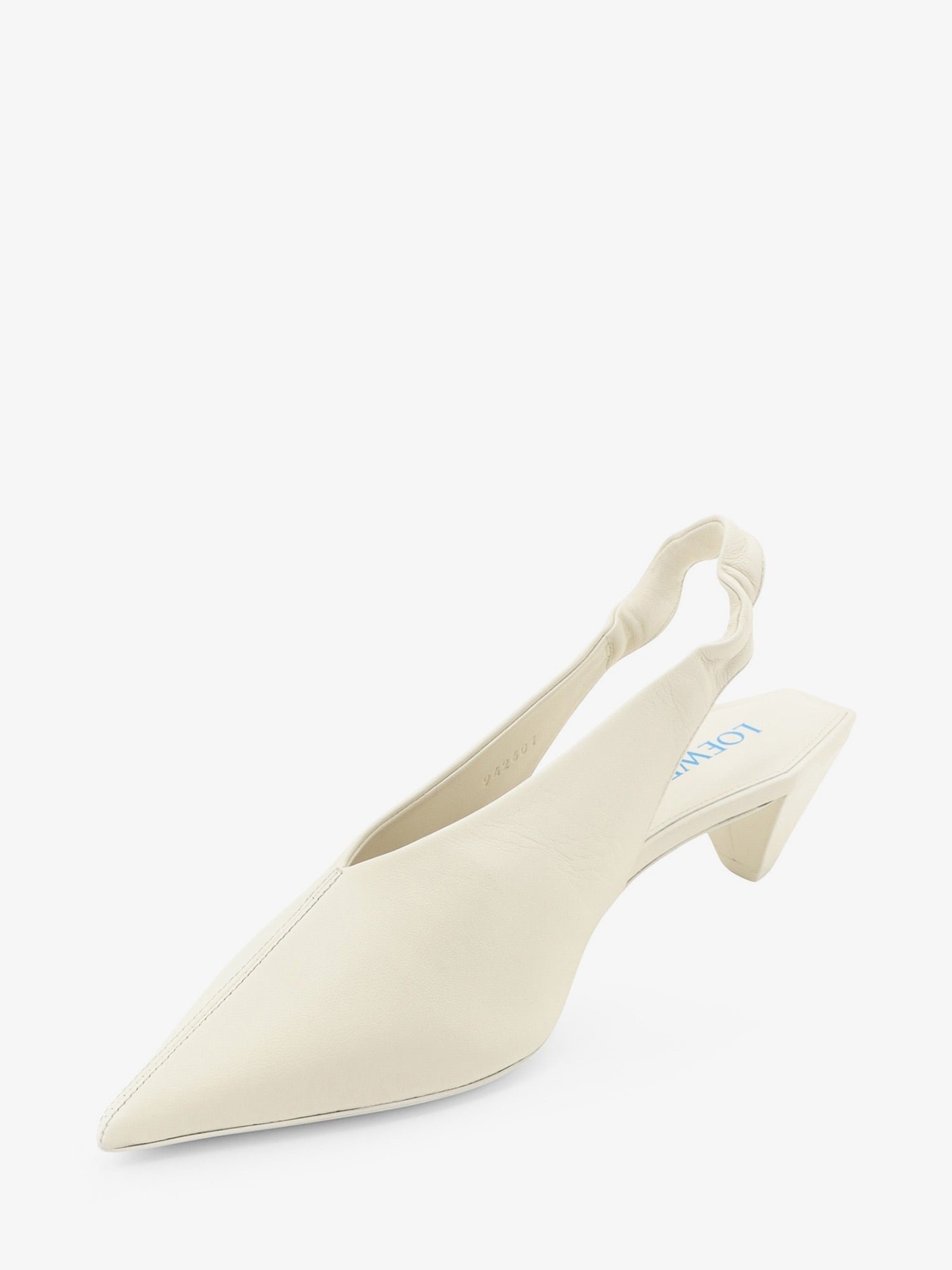 Loewe Women's Origami Cubic Leather Slingback White