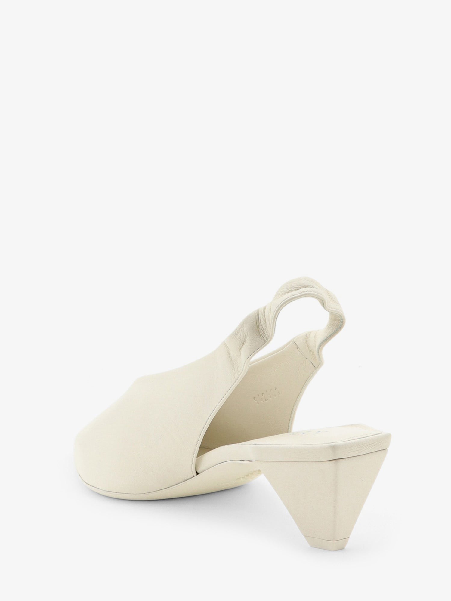 Loewe Women's Origami Cubic Leather Slingback White