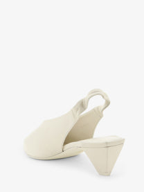 Loewe Women's Origami Cubic Leather Slingback White