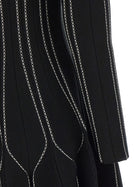 Elisabetta Franchi Origami Knit Dress Black, view 4