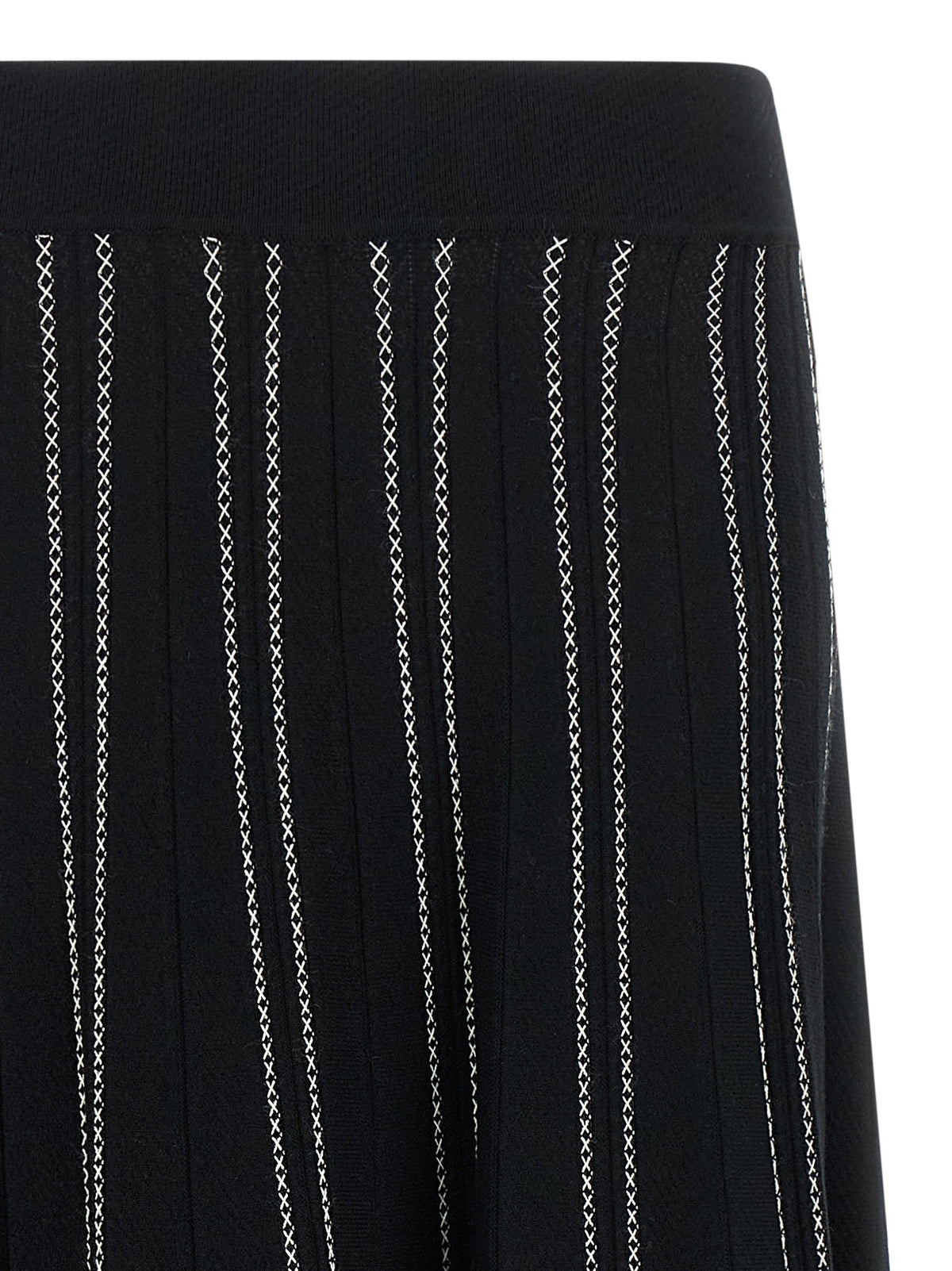 Elisabetta Franchi Origami Knit Skirt Black