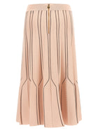Elisabetta Franchi Origami Knit Skirt Blue, view 2