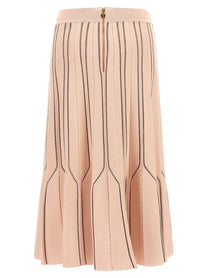 Elisabetta Franchi Origami Knit Skirt Blue