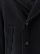 Hevò Men's Orno Virgin Wool Blend Coat Black, view 3