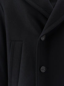 Hevò Men's Orno Virgin Wool Blend Coat Black