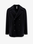 Hevò Men's Orno Virgin Wool Blend Coat Black
