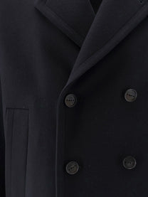 Hevò Men's Orno Virgin Wool Blend Peacoat Blue