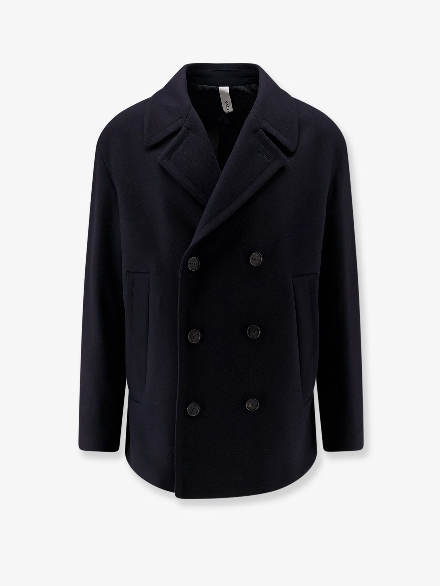Hevò Men's Orno Virgin Wool Blend Peacoat Blue