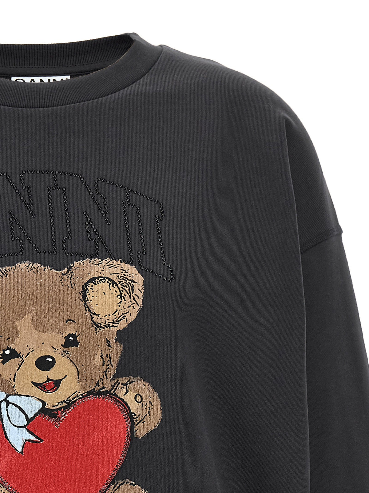 Ganni Orso Sweatshirt Black, view 3
