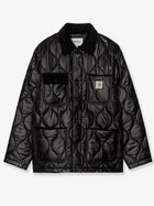 Carhartt Wip Men's Oscar Chore Liner Quilted Nylon Jacket Black
