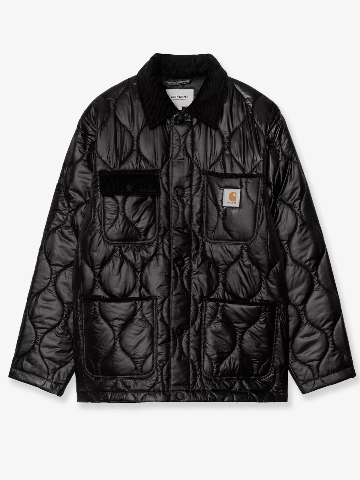 Carhartt Wip Men's Oscar Chore Liner Quilted Nylon Jacket Black