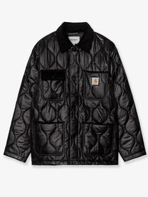 Carhartt Wip Men's Oscar Chore Liner Quilted Nylon Jacket Black