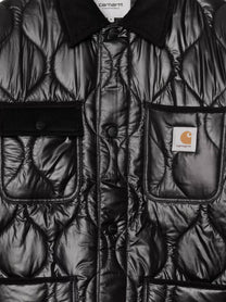Carhartt Wip Men's Oscar Chore Liner Quilted Nylon Jacket Black