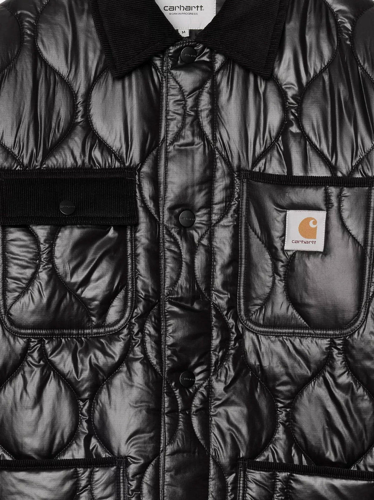 Carhartt Wip Men's Oscar Chore Liner Quilted Nylon Jacket Black