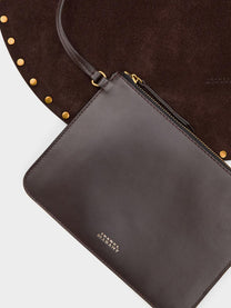 ISABEL MARANT Women's Oskan Hobo Suede Shoulder Bag Brown