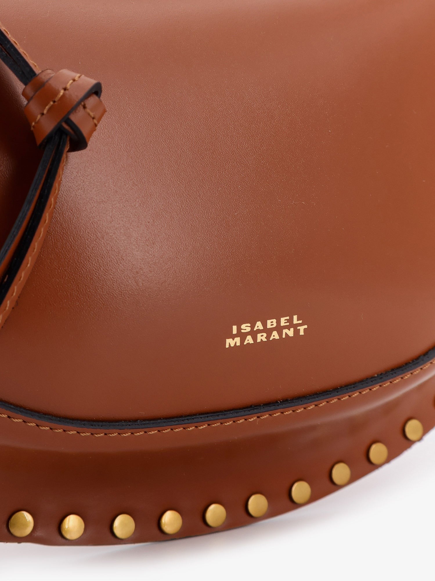 ISABEL MARANT Women's Oskan Moon Leather Crossbody Bag Brown