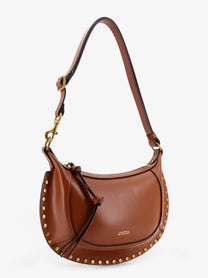 ISABEL MARANT Women's Oskan Moon Leather Crossbody Bag Brown
