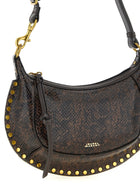 ISABEL MARANT Oskan Moon Shoulder Bag Brown, view 3