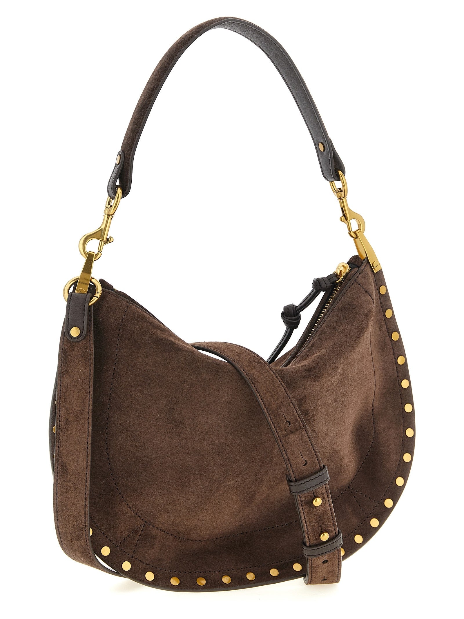 ISABEL MARANT Oskan Soft Zip Handbag Brown